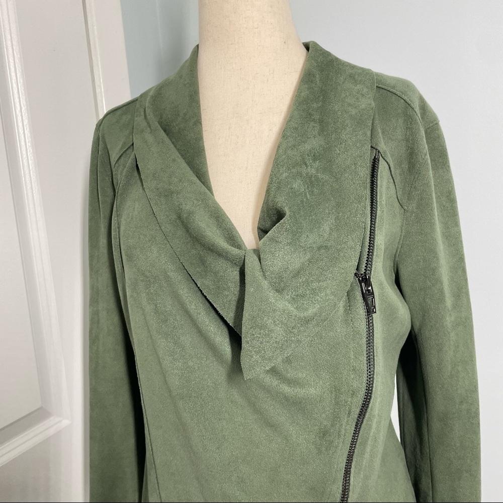 Blank NYC Green Lightweight Faux suede Moro jacket size S - Picture 10 of 14